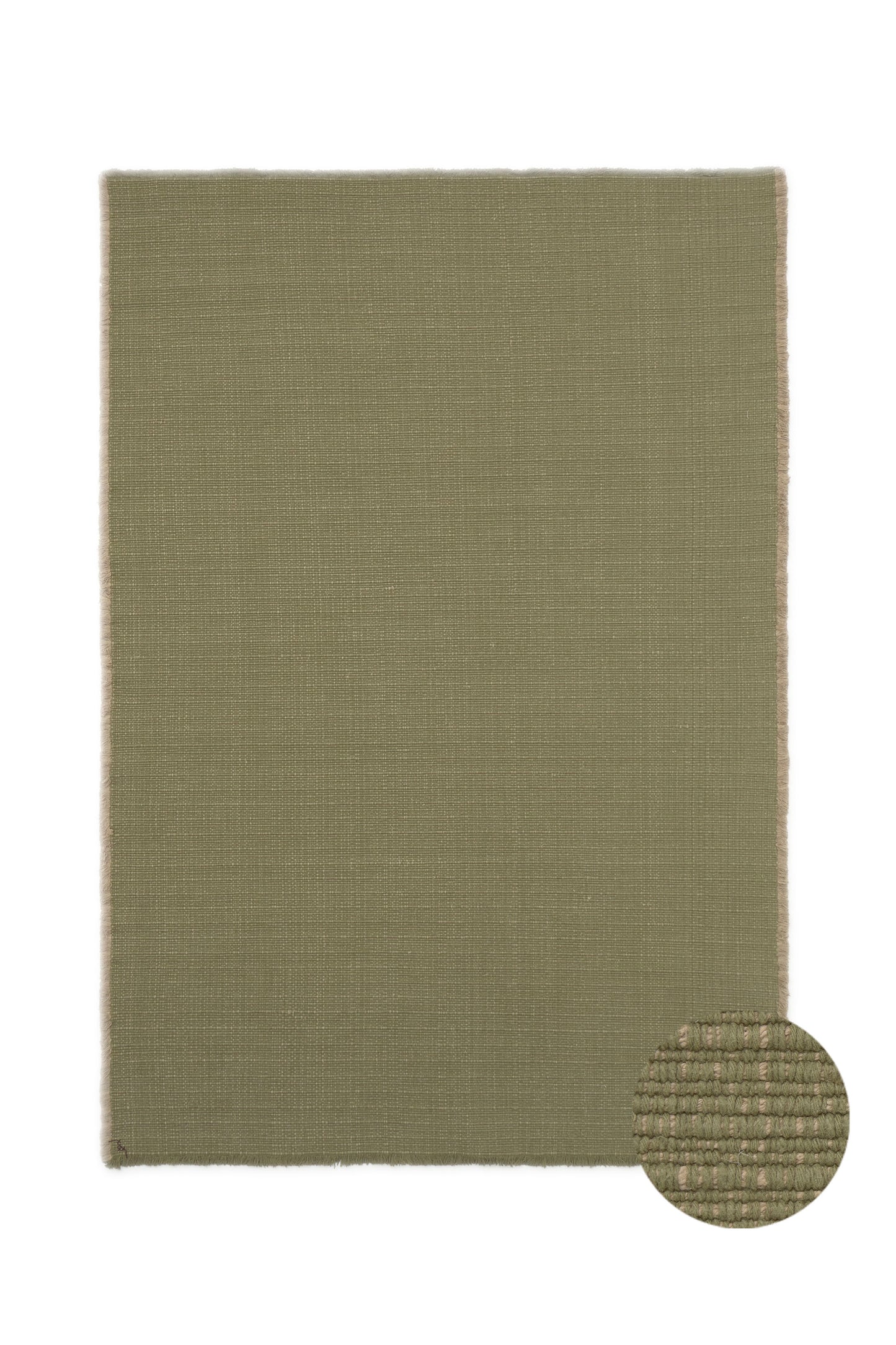 Handloom Area Rug Kaki