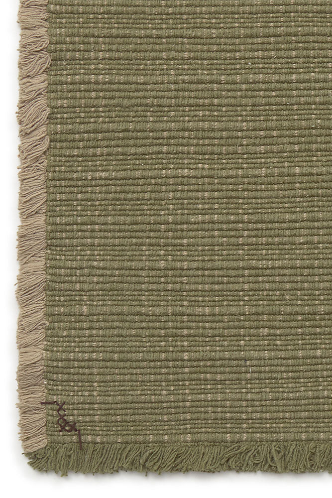 Handloom Area Rug Kaki