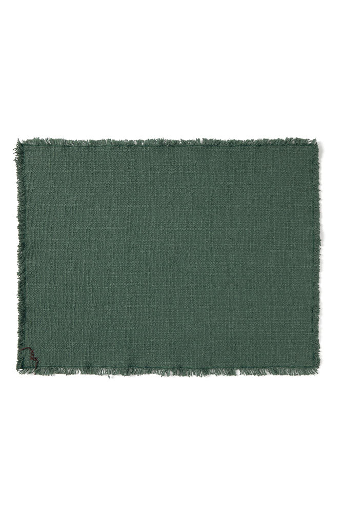 Handloom Placemats Duck green (Set of 4)