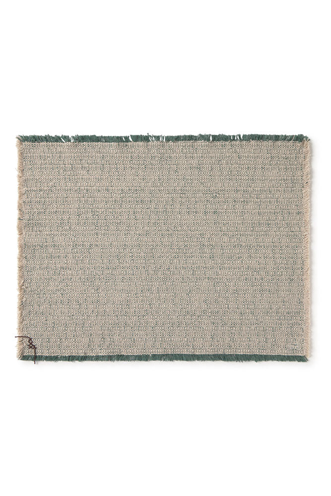 Handloom Placemats Natural and Duck Green (Set of 4)