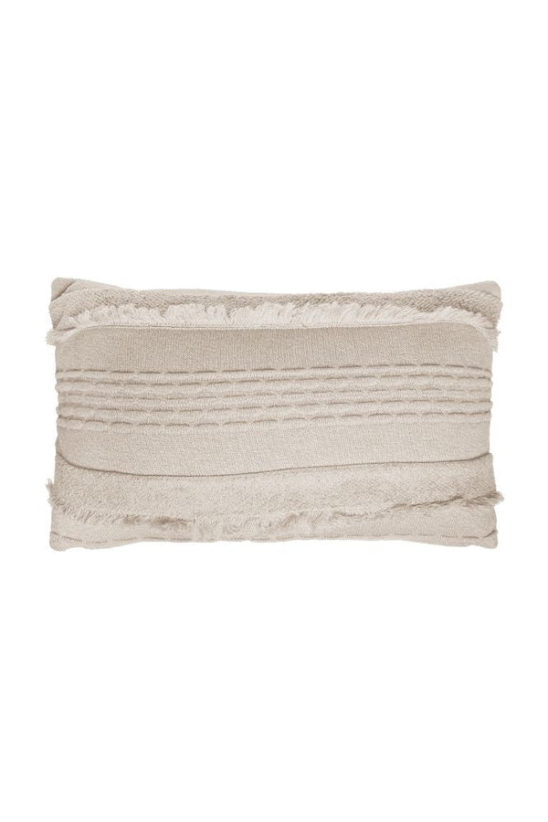 KNITTED CUSHION AIR DUNE WHITE-Throw Pillows-By Lorena Canals-1