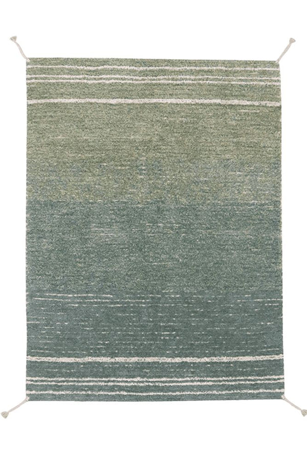 REVERSIBLE WASHABLE RUG TWIN VINTAGE BLUE-Cotton Rugs-By Lorena Canals-1