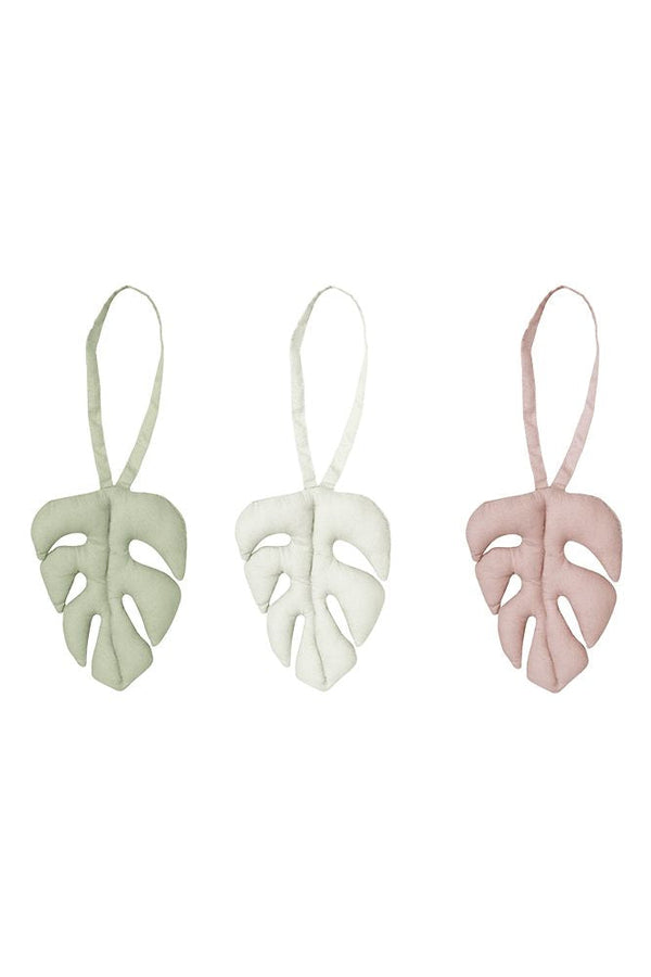 SET OF 3 RATTLE TOY HANGERS MONSTERA SET-Hanger-By Lorena Canals-1