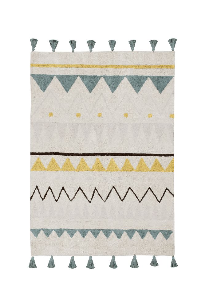 ダイヤ柄　ラグ　Lorena Canals Washable Rug ABC Natural Vintage Nude | Lorena Canals