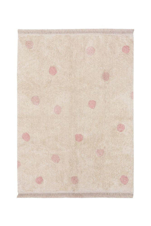 WASHABLE AREA RUG HIPPY DOTS NATURAL-Cotton Rugs-By Lorena Canals-1