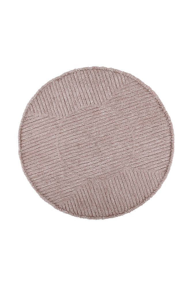 WOOLABLE ROUND RUG ROSE TEA-Wool Rugs-By Lorena Canals-1
