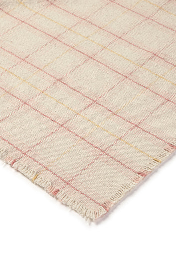 HANDLOOM KID BED THROW TARTAN ROSE