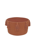 BASKET NEW TASSELS CHESTNUT