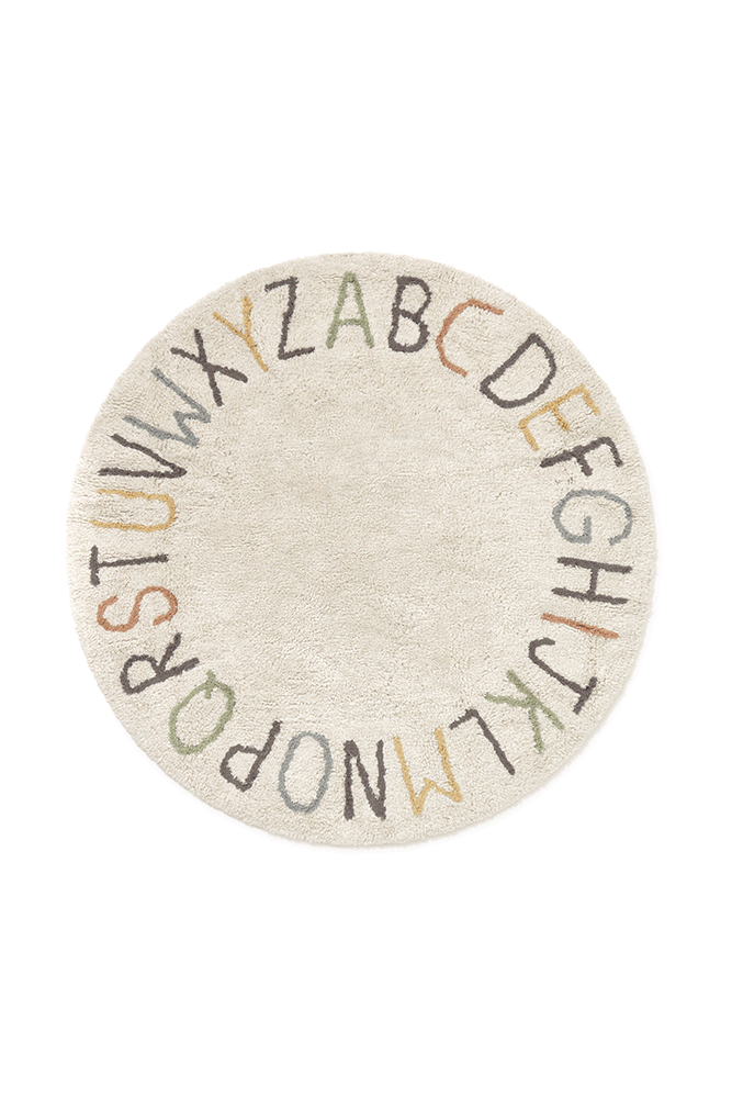 Washable Play Rug ABC color and letters