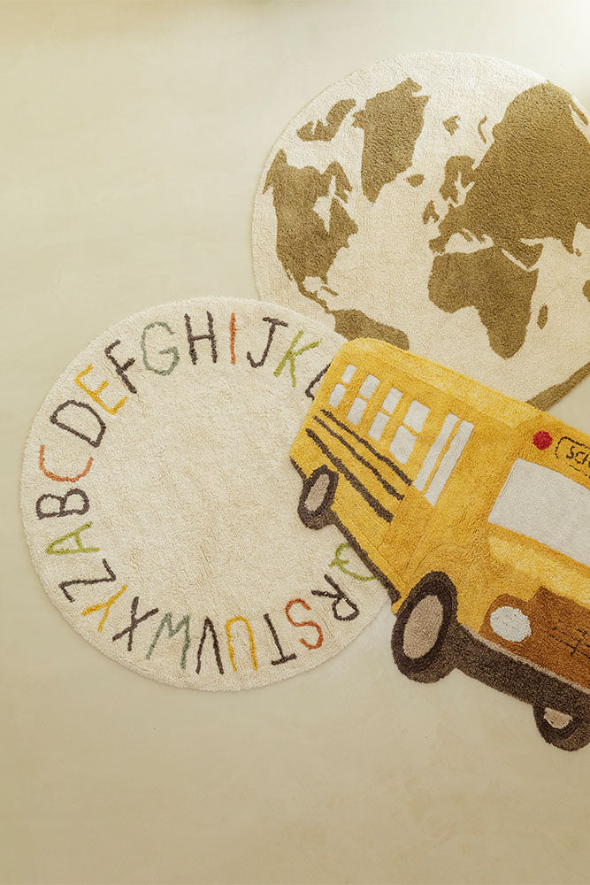 Washable Play Rug ABC color and letters