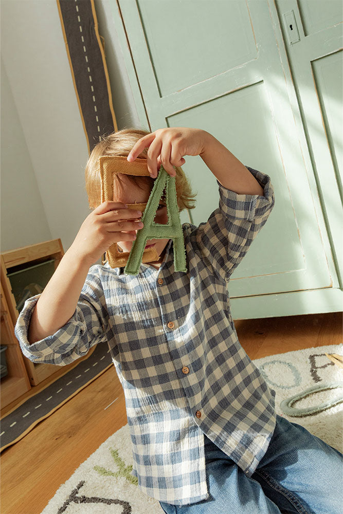 Washable Play Rug ABC color and letters