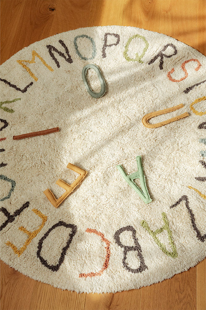 Washable Play Rug ABC color and letters – Lorena Canals | Official