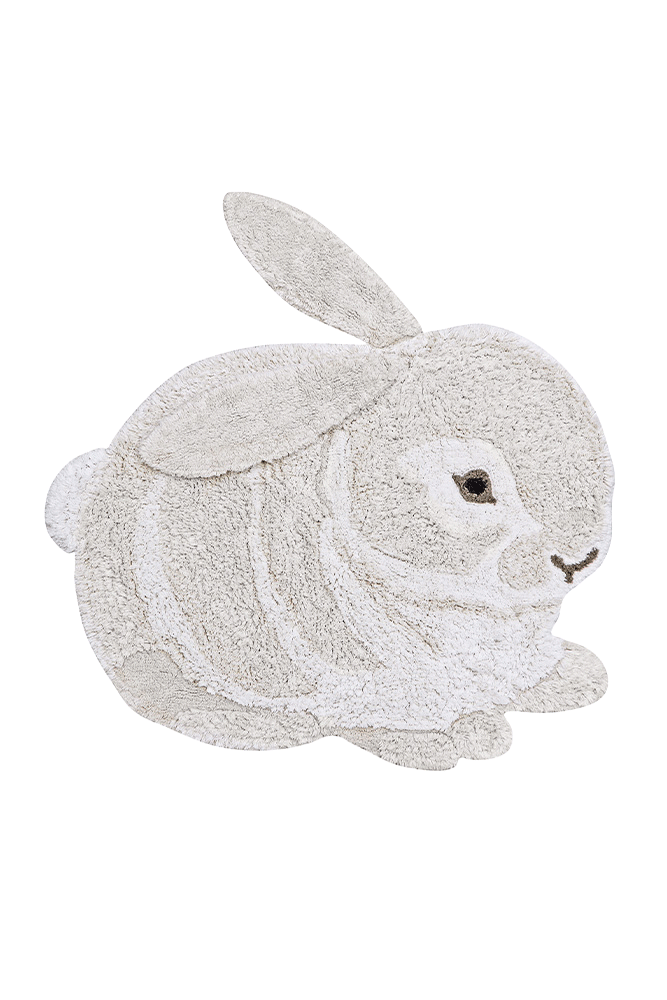 WASHABLE ANIMAL COTTON RUG BUNNY