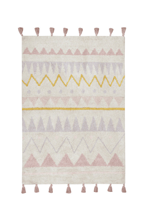 WASHABLE AREA RUG AZTECA VINTAGE NUDE