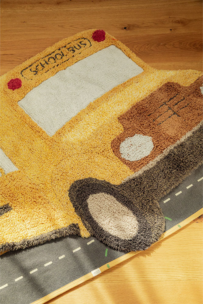 Washable Rug School Bus