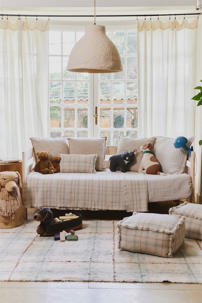 WASHABLE RUG TARTAN BLUE SAGE