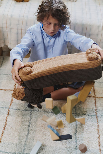 WASHABLE RUG TARTAN BLUE SAGE