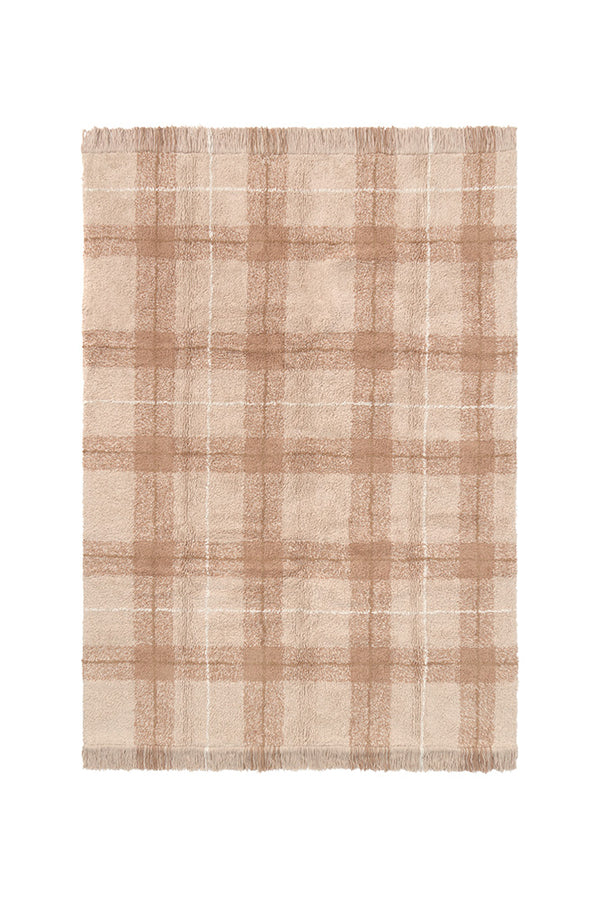WASHABLE RUG TARTAN ROSE