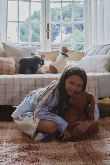 WASHABLE RUG TARTAN ROSE