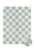 WASHABLE RUG TILES BLUE SAGE