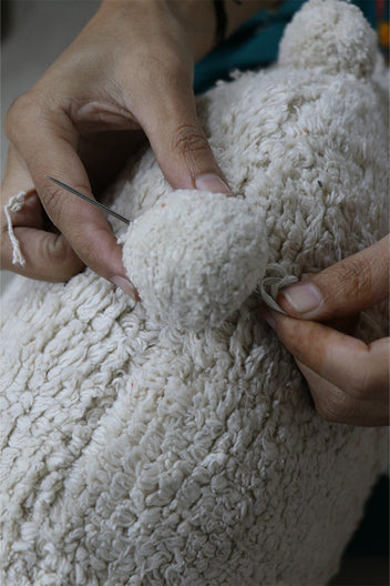 FLOOR CUSHION BUBBLY NATURAL