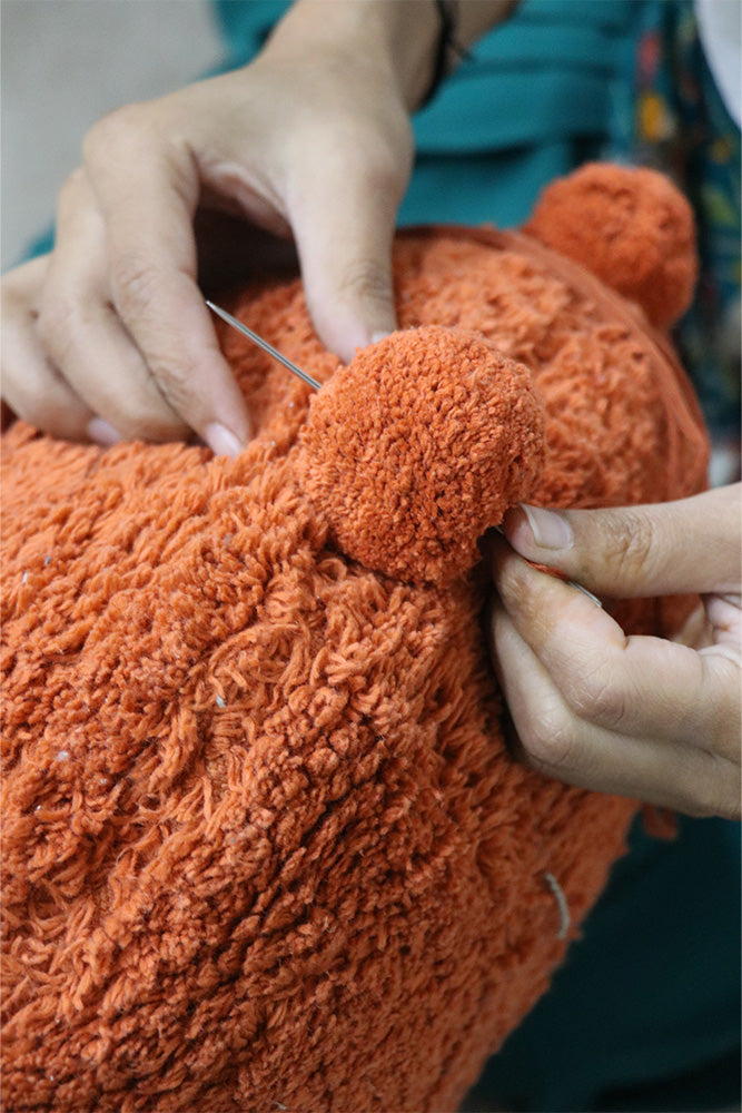 FLOOR CUSHION BUBBLY TERRACOTA