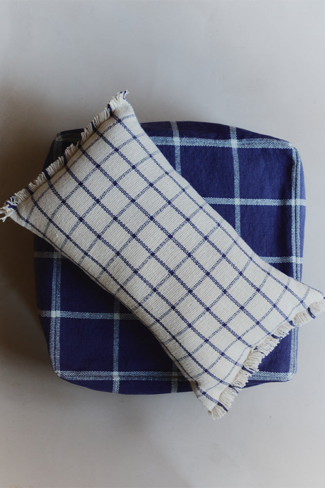 CUSHION GEO BLOCK NATURAL