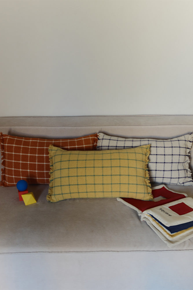 CUSHION GEO BLOCK NATURAL