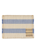 SET OF 2 HANDLOOM PLACEMATS POCKET BLUE 