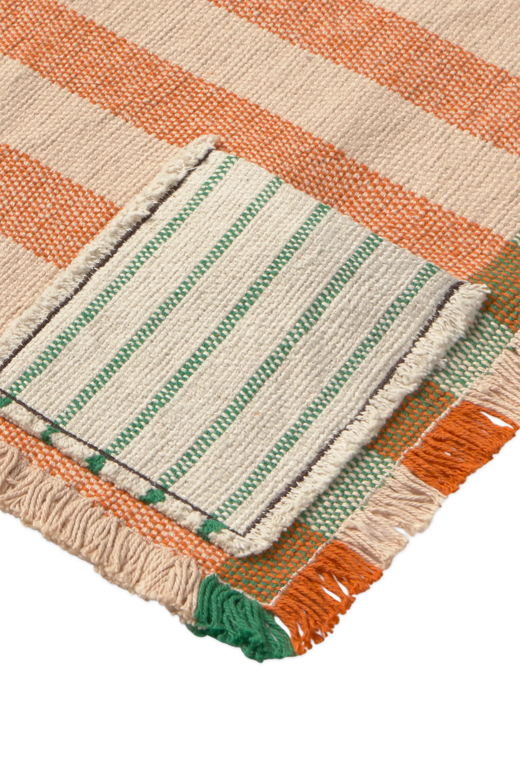SET OF 2 HANDLOOM PLACEMATS POCKET TERRACOTA