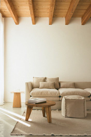 Handloom Area Rug Beige