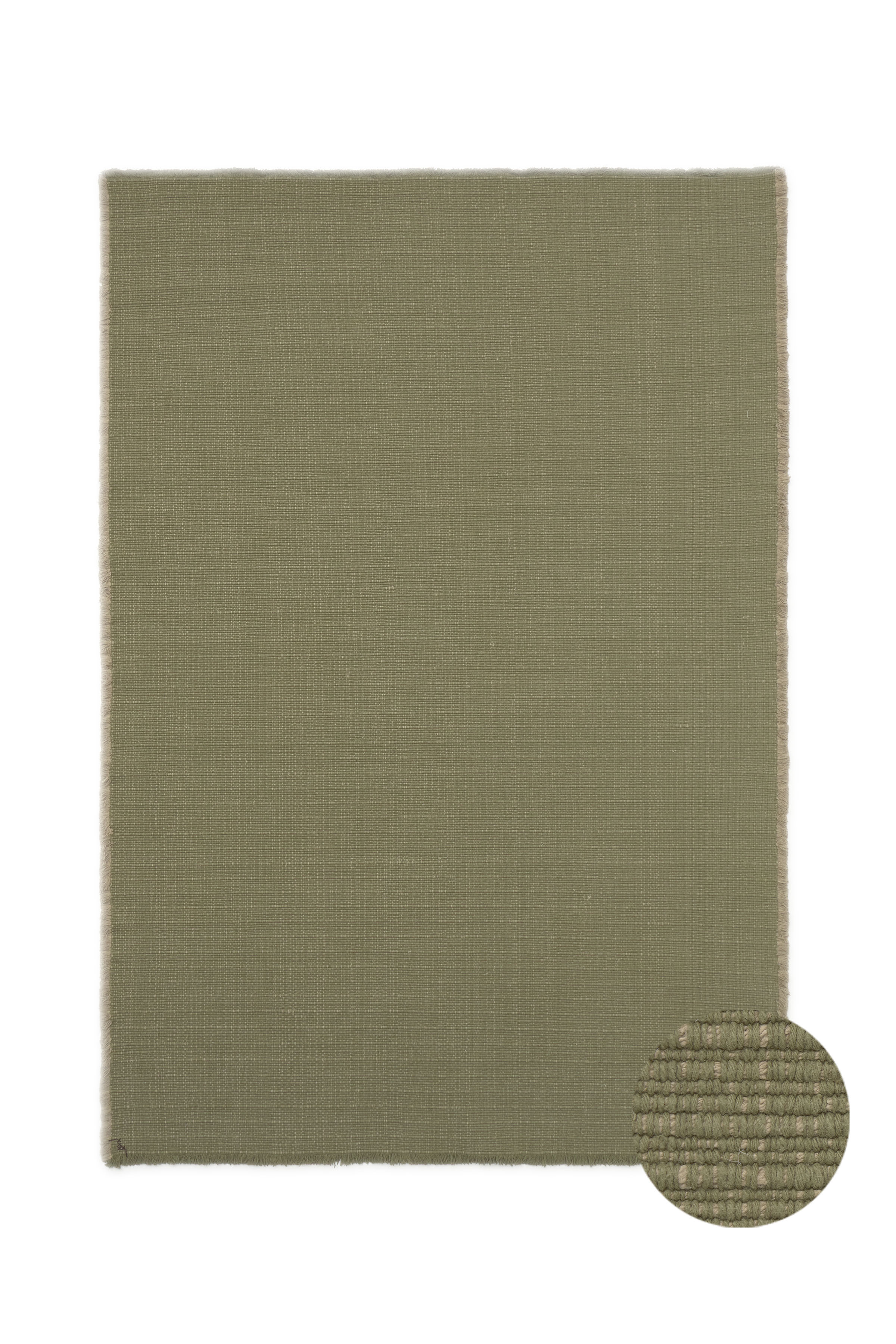 Handloom Area Rug  Kaki