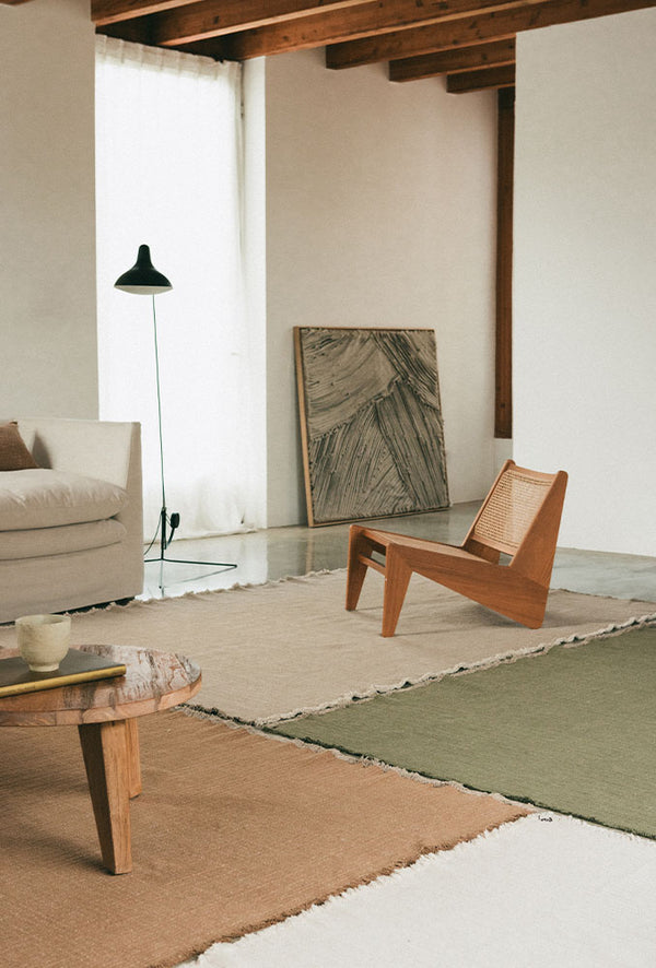 Handloom Area Rug  Kaki