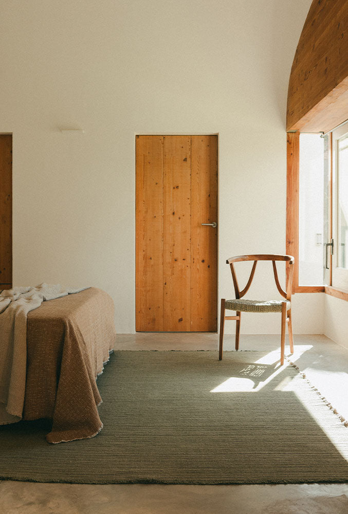 Handloom Area Rug  Kaki