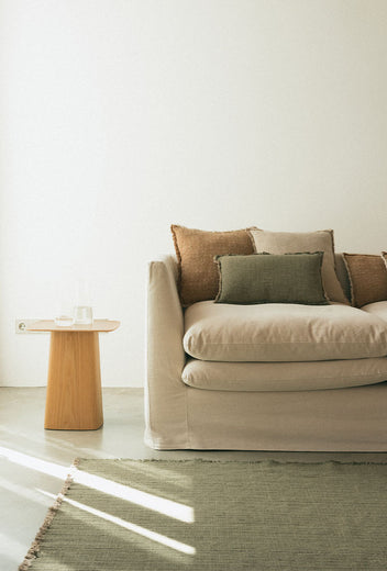 Handloom Area Rug  Kaki