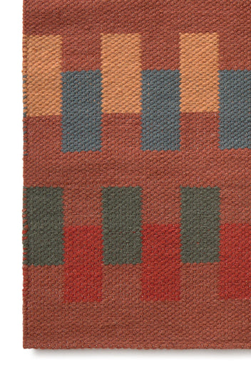 HANDLOOM RUNNER RUG INTERSECTING SIENNA