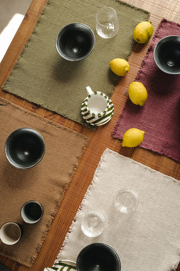 Handloom Placemats Kaki (Set of 4)
