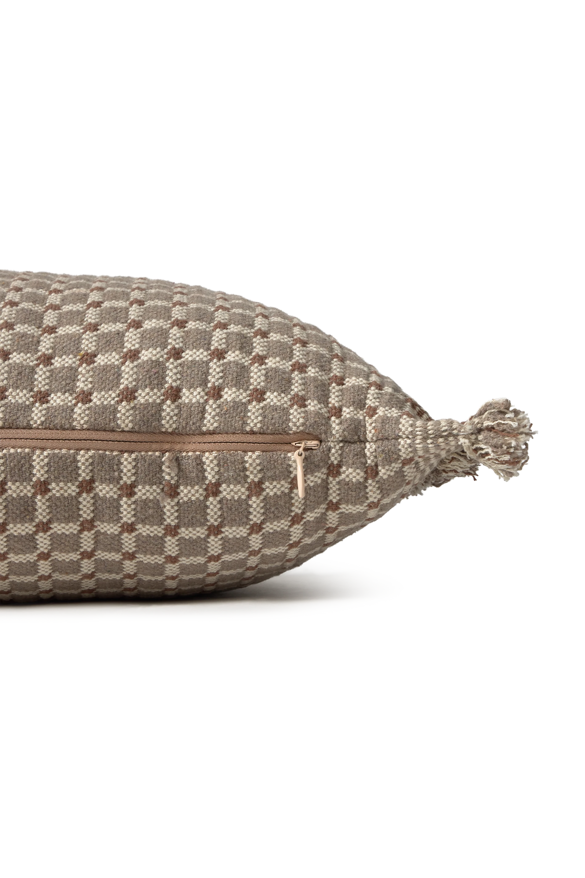 CUSHION CHECKER GREY