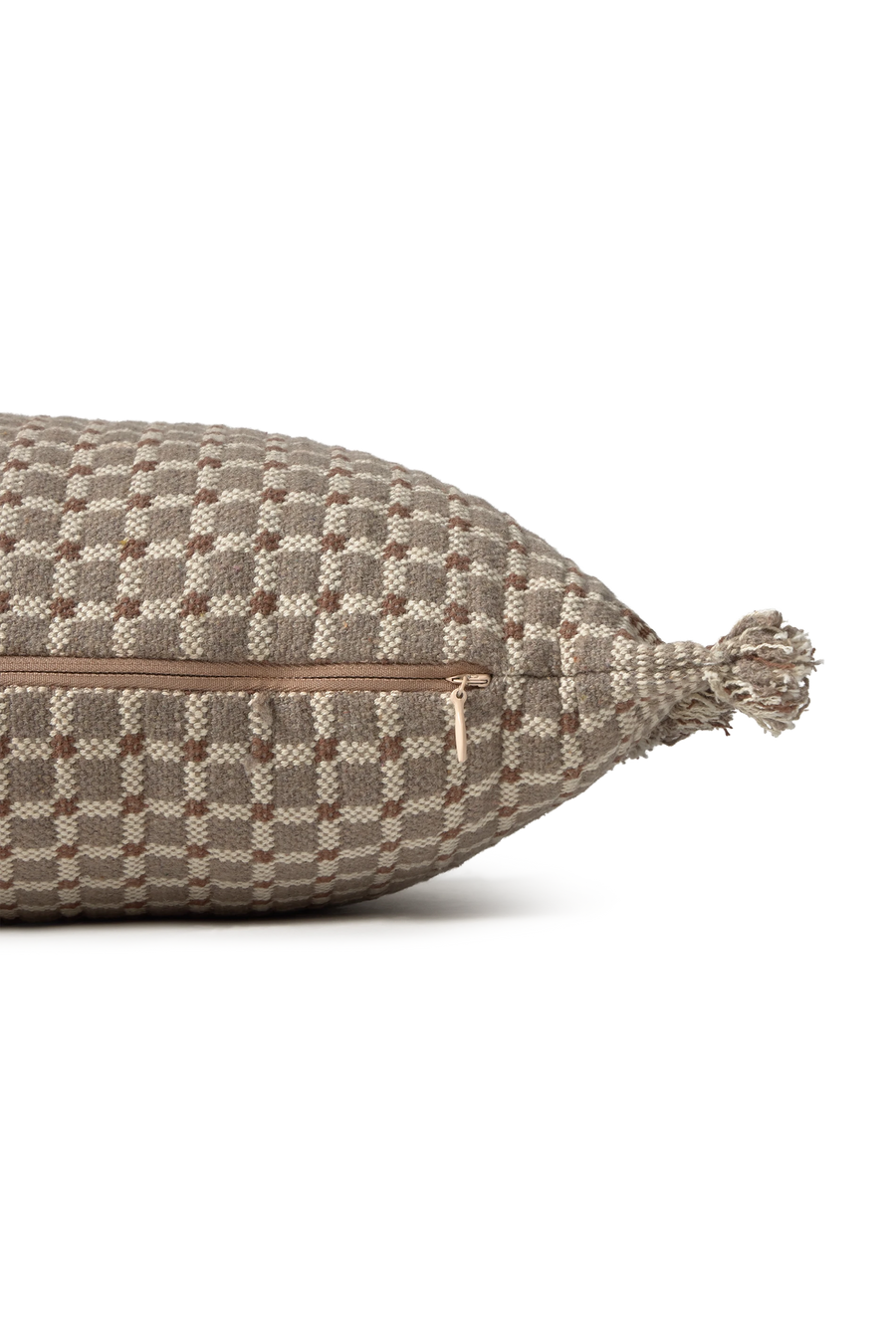 CUSHION CHECKER GREY