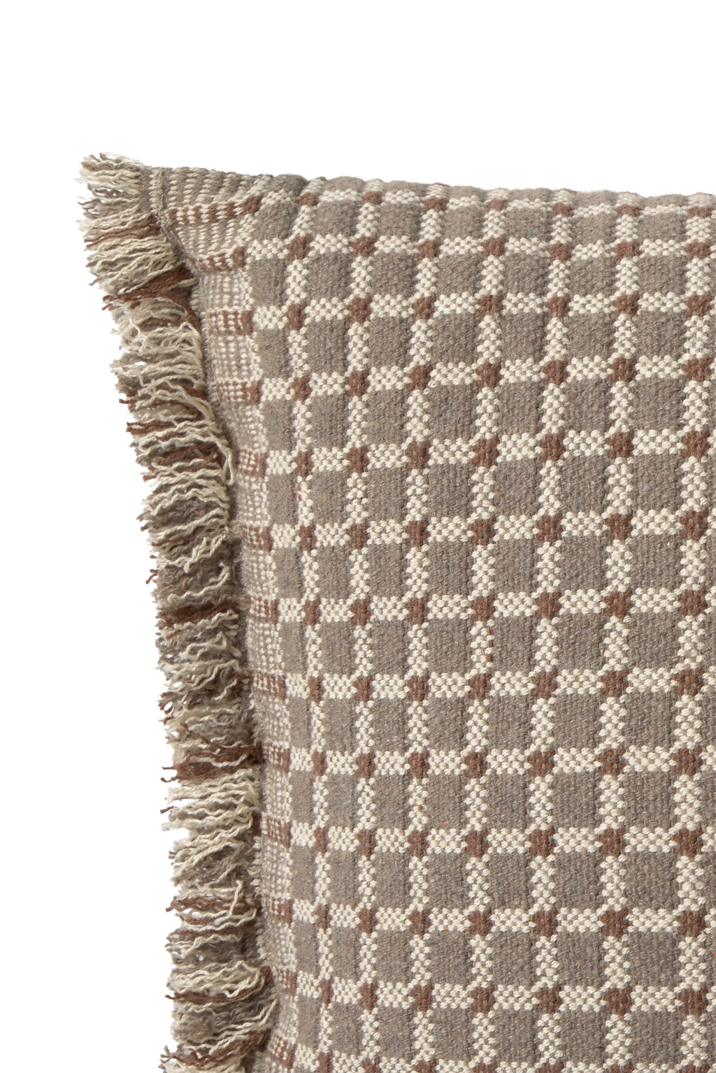 CUSHION CHECKER GREY