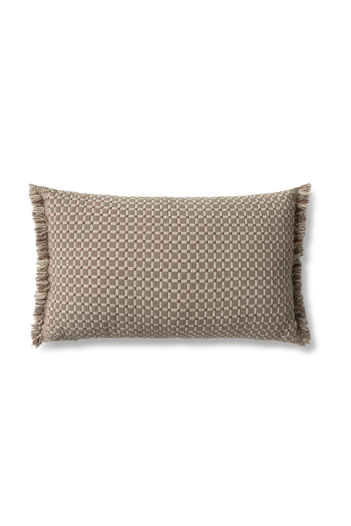 CUSHION CHECKER GREY