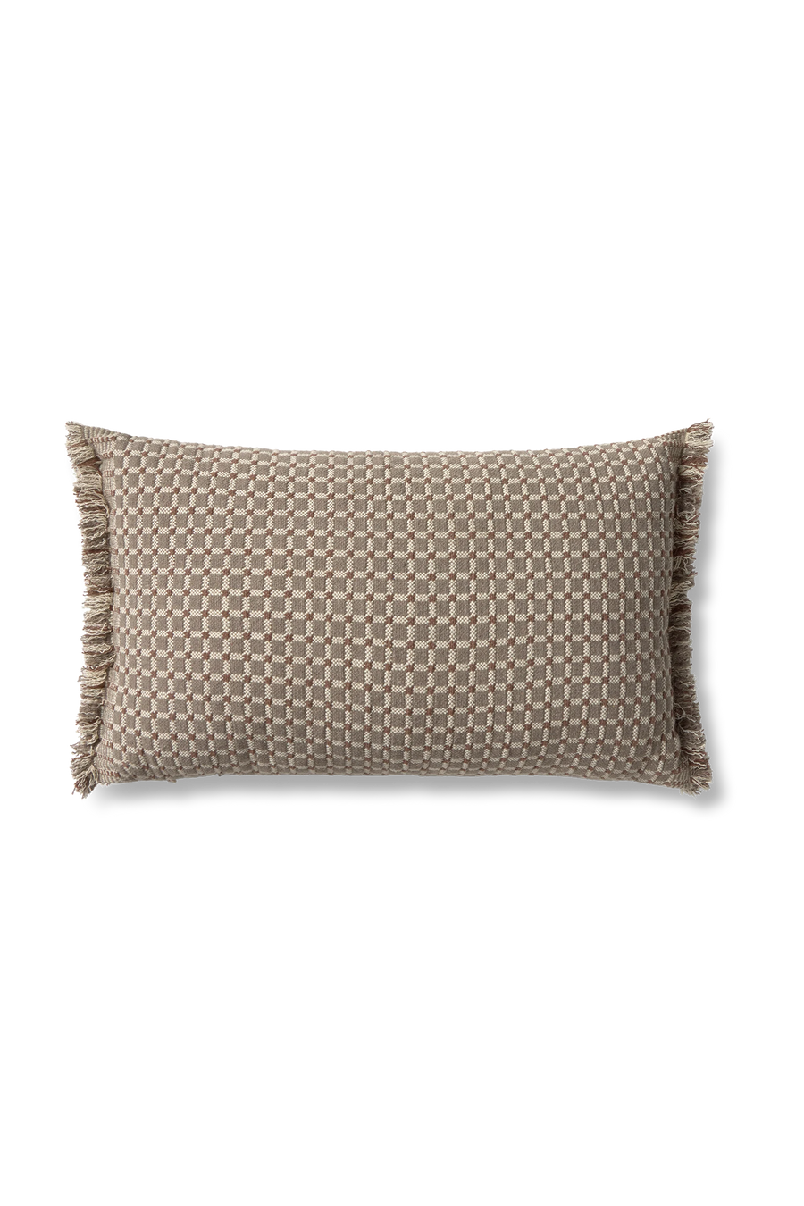 CUSHION CHECKER GREY