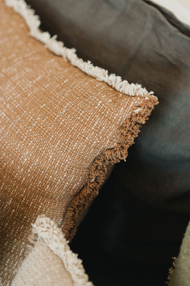 Handloom Rectangular Cushion Ochre