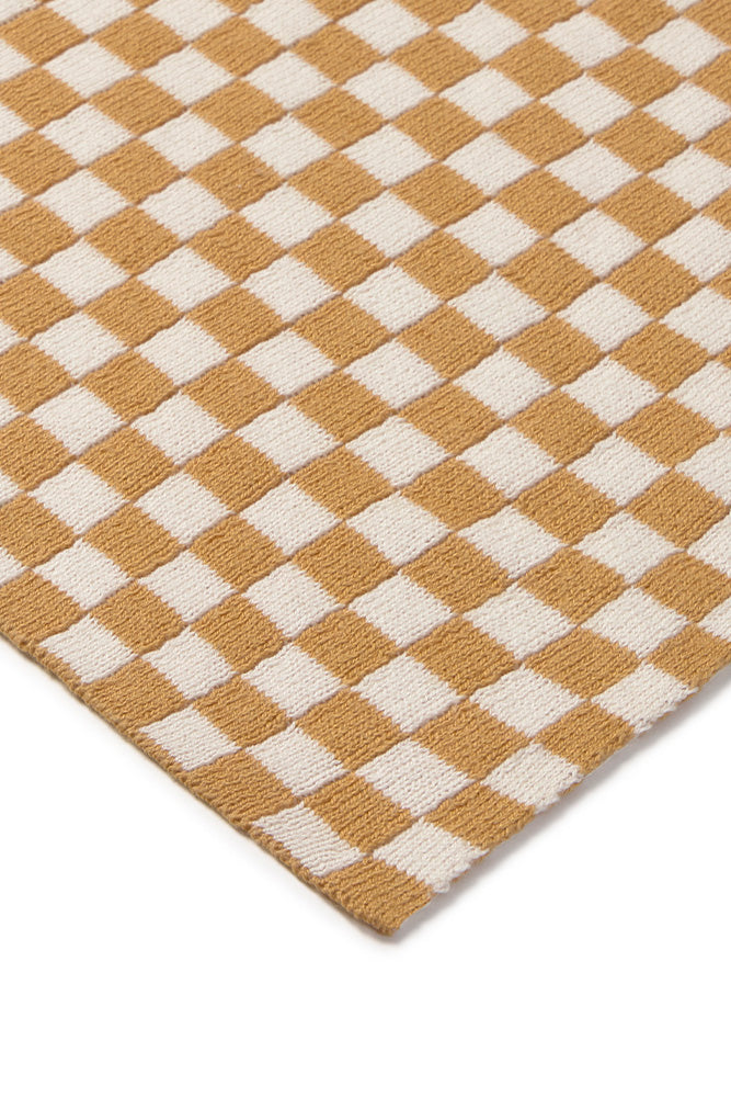KNITTED BLANKET TILES HONEY