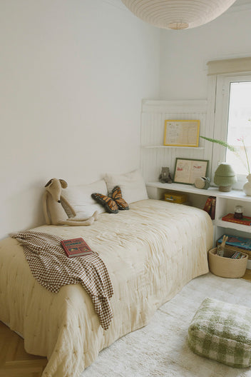 KNITTED BLANKET TILES TOFFEE