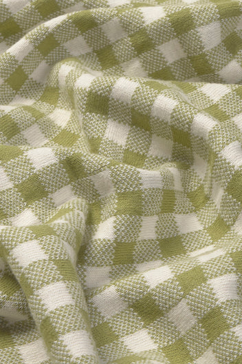 KNITTED BLANKET VICHY MATCHA
