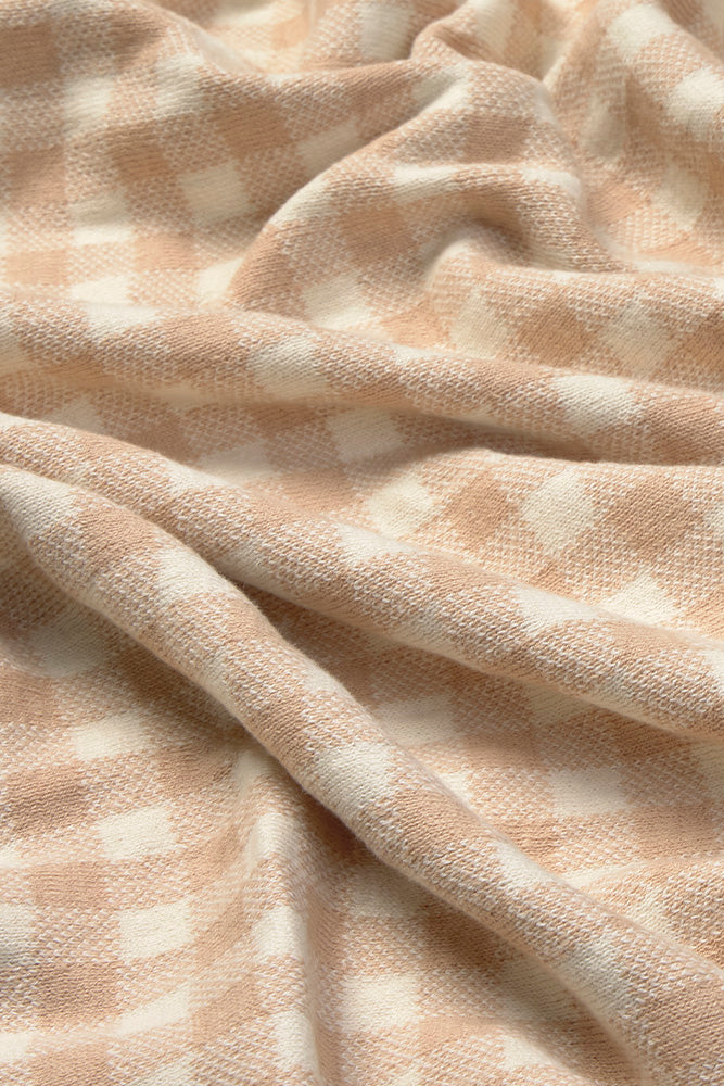 KNITTED BLANKET VICHY ROSE