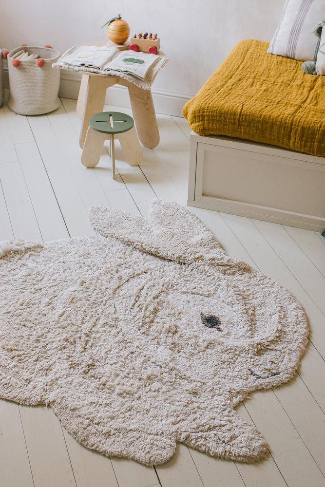 Washable Animal Cotton Rug Bunny – Lorena Canals | Official Website