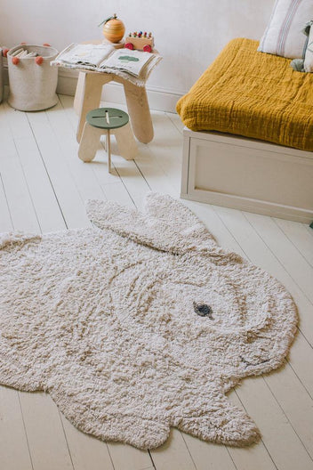WASHABLE ANIMAL COTTON RUG BUNNY