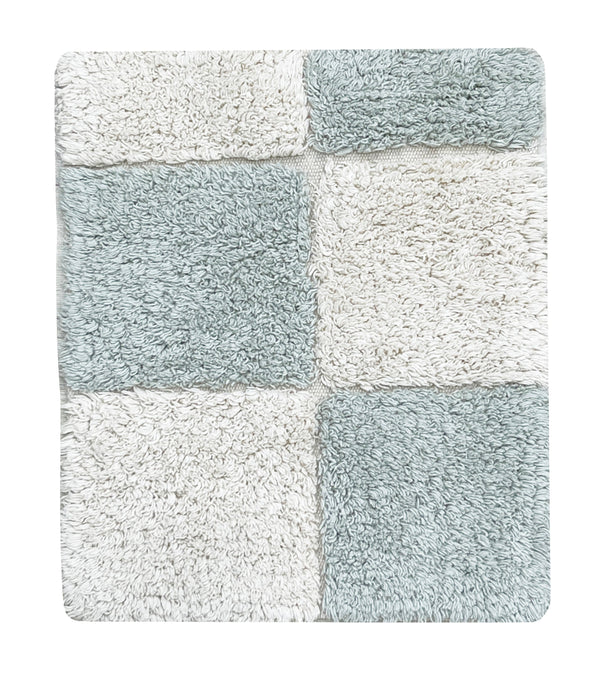 SWATCH WASHABLE RUG KITCHEN TILES BLUE SAGE